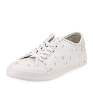 Rag & Bone Standard Issue Leather Sneakers White Size 6.5 EU 36.5 embroidery low